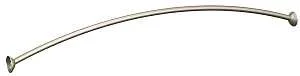 Curved Adjustable Shower Rod 54-72 in Brushed Nickel