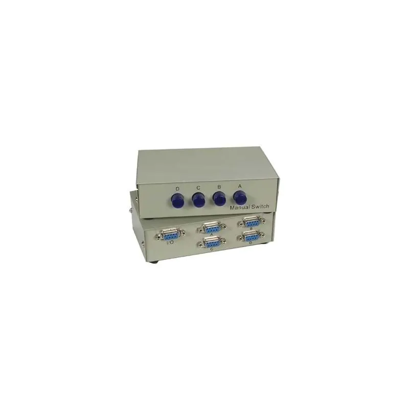 DB9 4-WAY MANUAL SWITCH BOX DATA SWITCH BOX4 PORT RS232