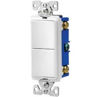 Decorator Duplex Combination Switch 15A 120/277V White