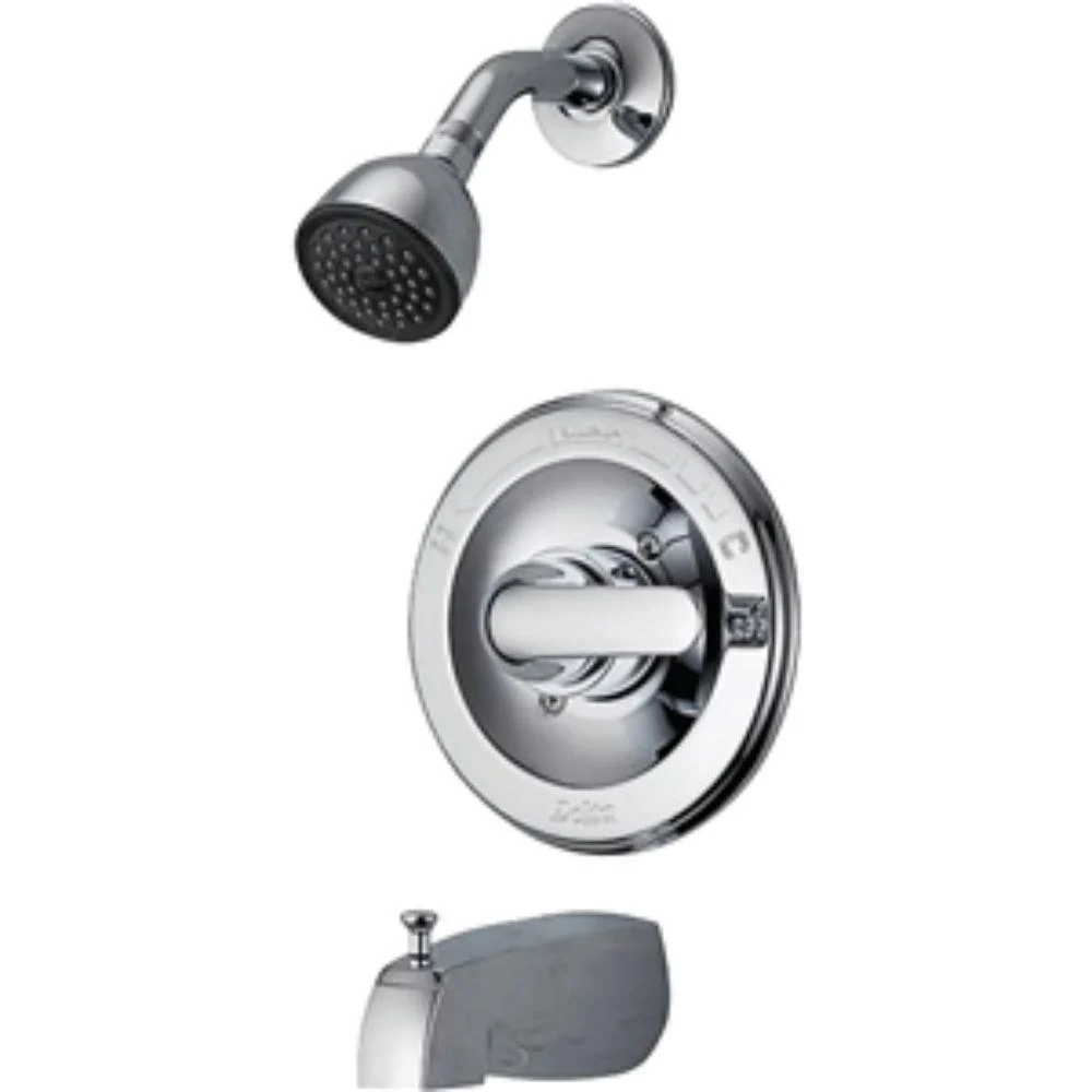 DELTA 1-HANDLE TUB SPOUT AND SHOWER HEAD