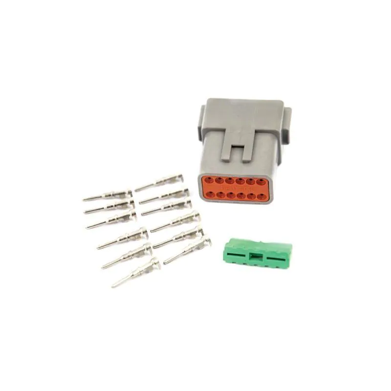 DEUTSCH WEATHER PACK KIT, CATERPILLAR 12 PIN HOUSING, MALE CONTACTS,DT04-12P, 3E3377, 9X3401