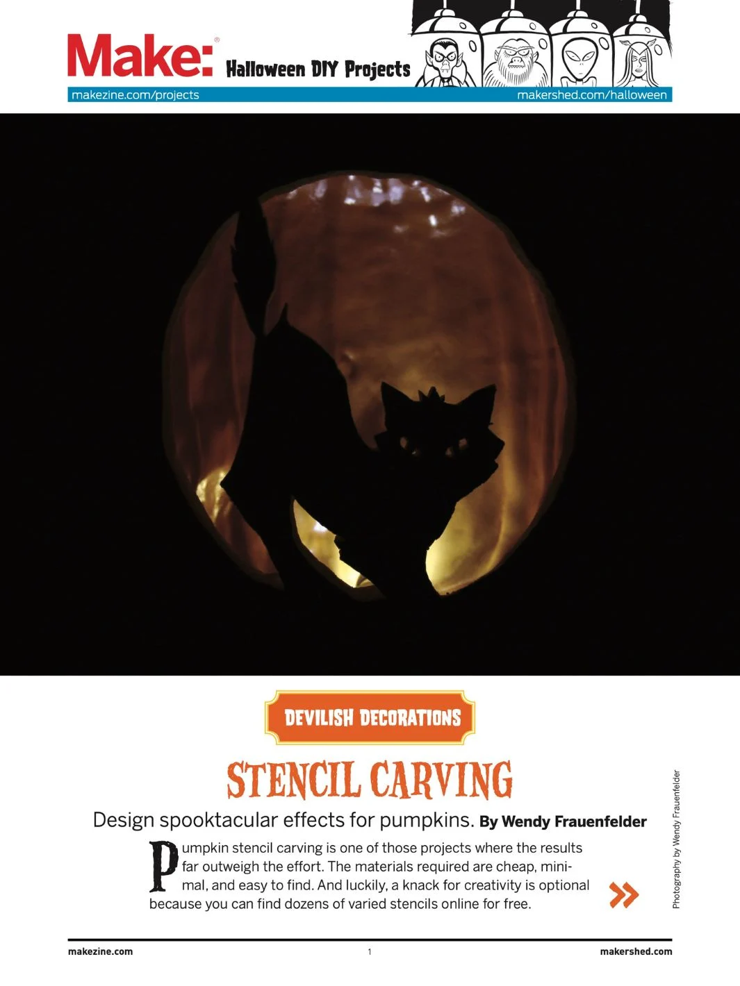 Devilish Decorations: Stencil Carving - PDF