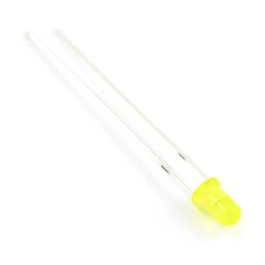 Diffused Yellow 3mm LED (25 pack)