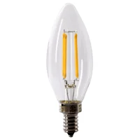 Dimmable Clear Torpedo LED Bulb 5000K E12 Candelabra 120V