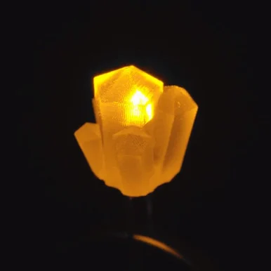 dLUX-dLITE Yellow Crystal Shape LEDs 5 Pack