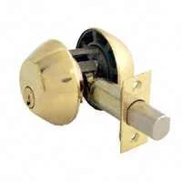 Double Cylinder Keyed Alike Deadbolt, Polished Brass Finish