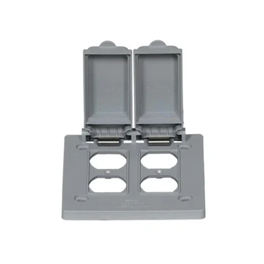 Double Door PVC Weatherproof Duplex Cover