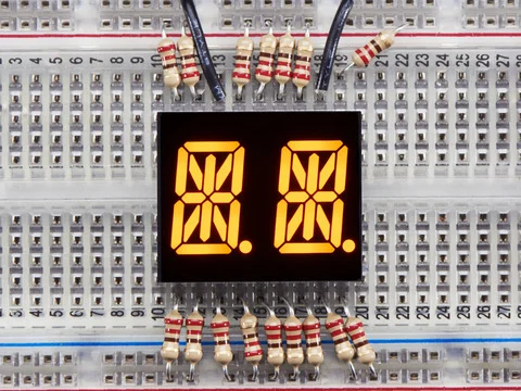 Dual Alphanumeric Display -Yellow 0.54" Digit Height - Pack of 2