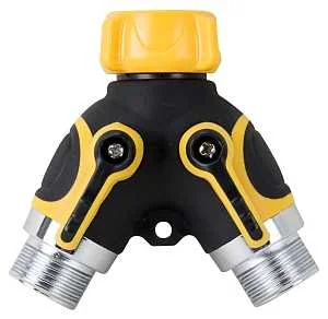 Dual Outlet Garden Hose Connector