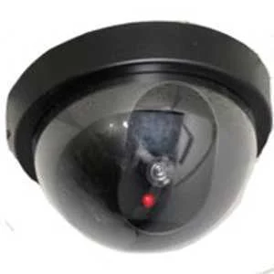 Dummy Security Camera with Flashing Red LED, Black