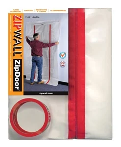Dust Barrier Door Kit, Clear 4 mil Plastic, 4 ft x 8 ft