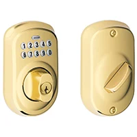 Electronic Keypad Deadbolt Bright Brass Grade 2 1-Cylinder