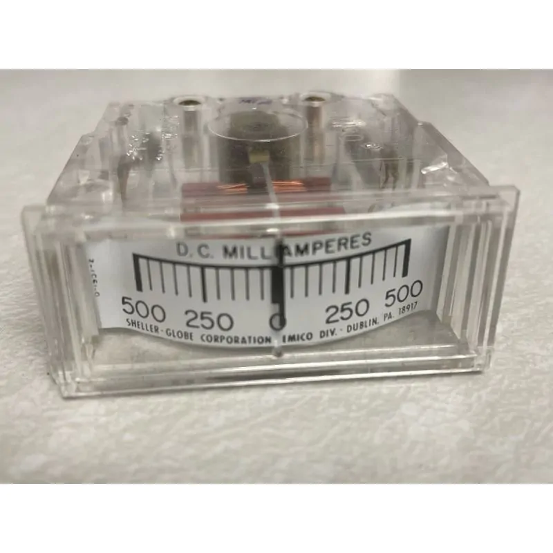 EMICO 500-0-500mA DC Milliamperes Edge Panel Meter, 1-3/4x3/4 Inch Slot