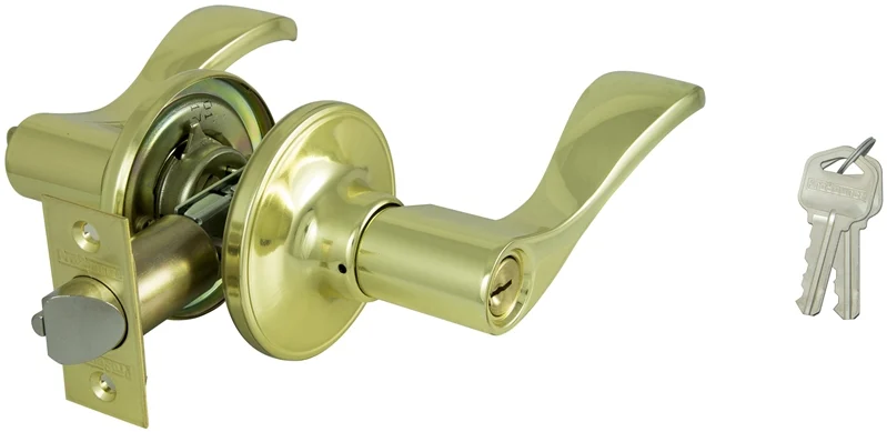 Entry Door Leverset, Keyed Alike, Polished Brass