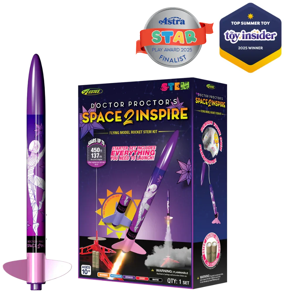 ESTES Space2Inspire STEM Kit Rocket-Building Kit, Beginner Flying-Rocket-Model Kit for Ages 10+