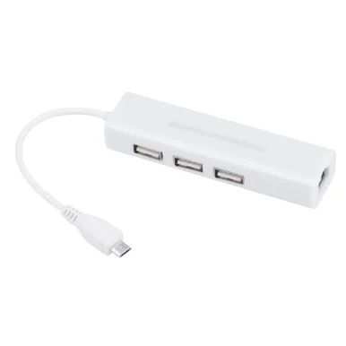 Ethernet Hub and USB Hub w/ Micro USB OTG Connector