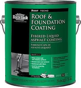 Fibered Asphalt Roof Coating, Black, 1 Gallon
