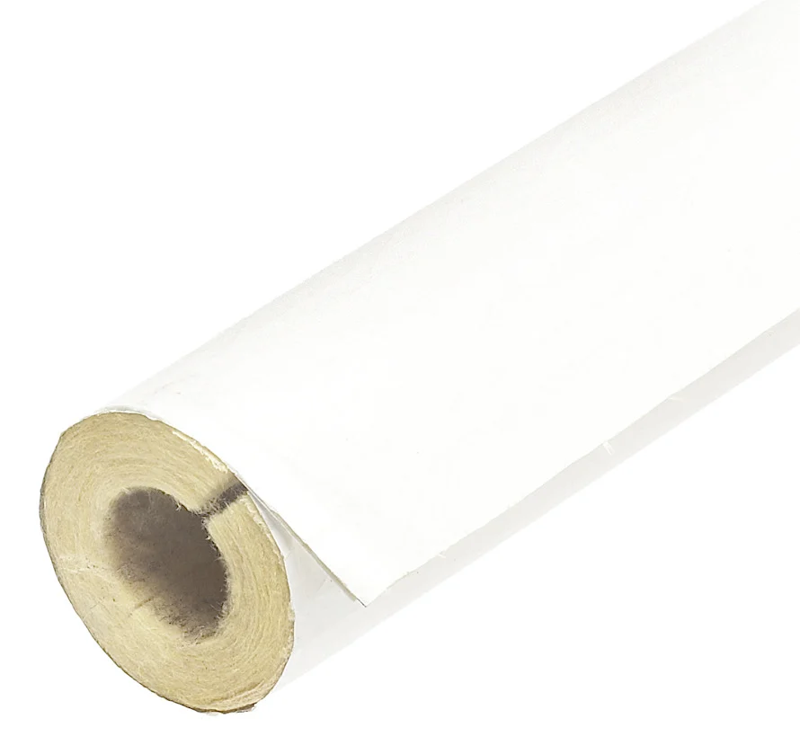 Fiberglass Pipe Insulation 3 ft for 1/2 in Pipe White Self-Sealing