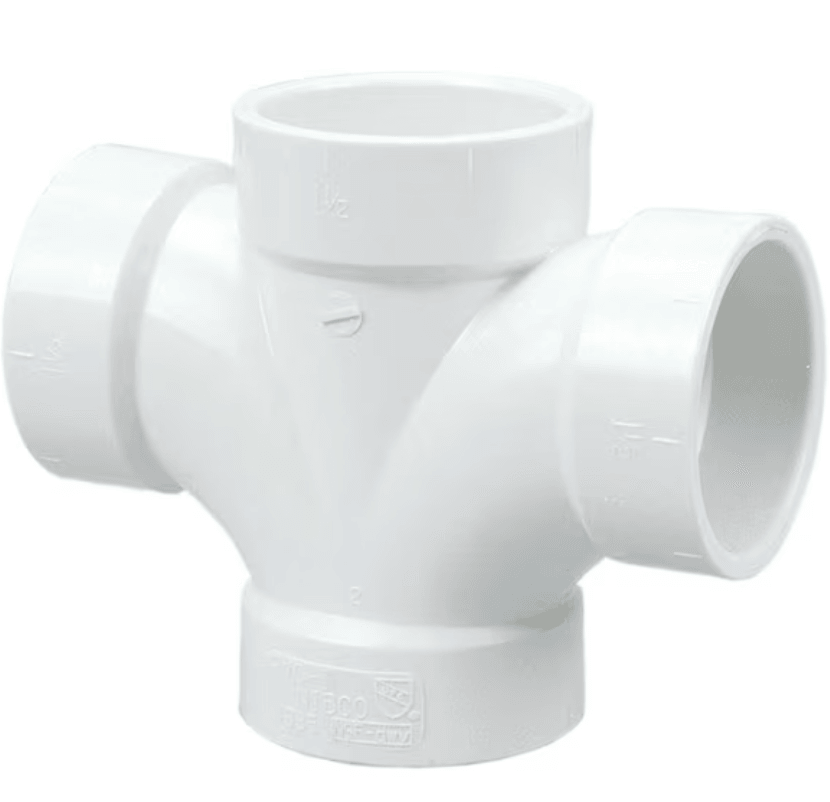Fittings 3" DWV Double Sanitary Tee All Hub
