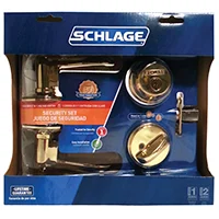 Flair Keyed Entry Lever and Deadbolt Combo, Bright Brass Finish