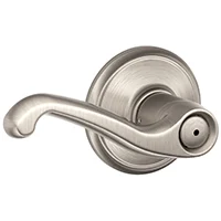 Flair Privacy Door Lever, Satin Nickel, Grade 2