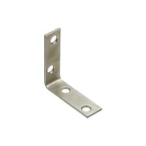 Flat Corner Brace 2 in x 5/8 in Zinc Plated Steel with Screws