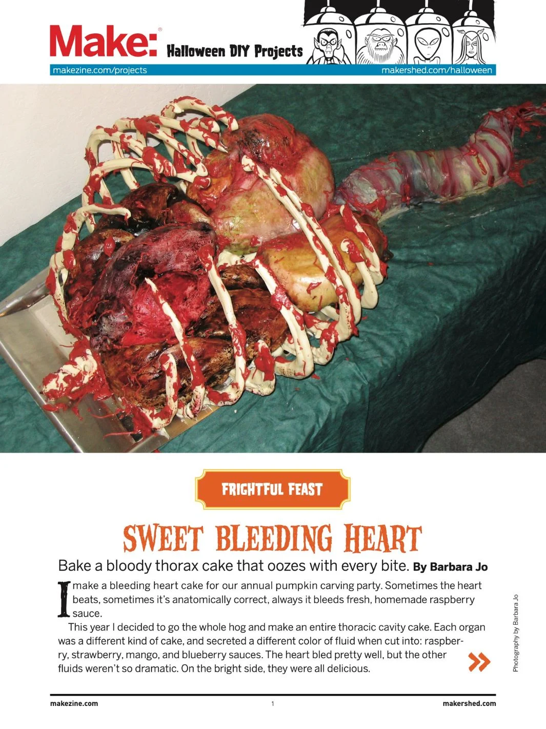 Frightful Feast: Sweet Bleeding Heart Cake - PDF