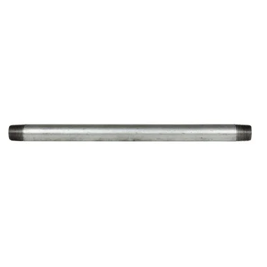 Galvanized Straight Pipe Nipple, 1/2 in x 12in, MPT