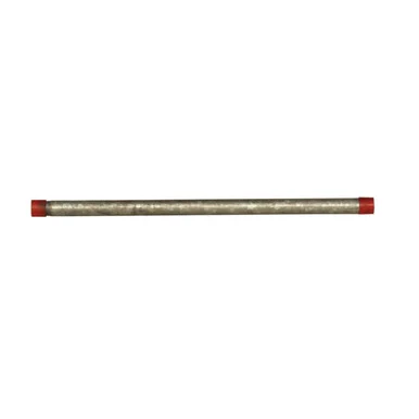 Galvanized Straight Pipe Nipple, 1/2 in x 18 in, MPT