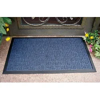 Gateway Rubber Door Mat, Blue, 18 in x 30 in