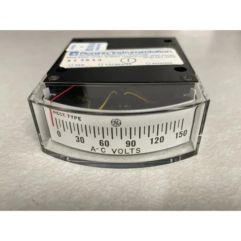 GE 0-150 AC Volts Edge Panel Meter, 50-185 Series, 2-1/4x7/8 Inch Slot, W14