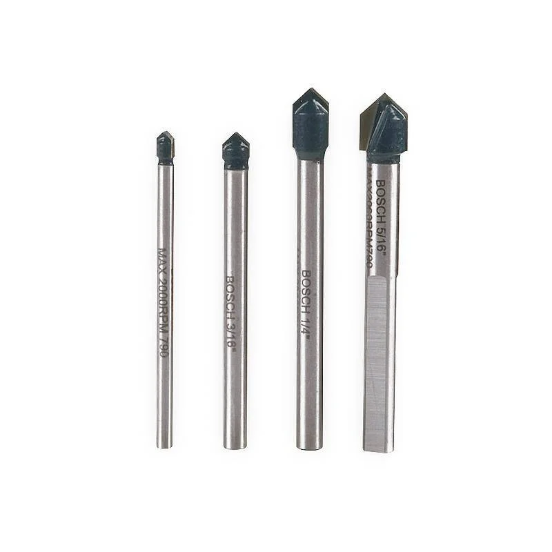 Glass & Tile Carbide Drill Bit Set, 4-Piece