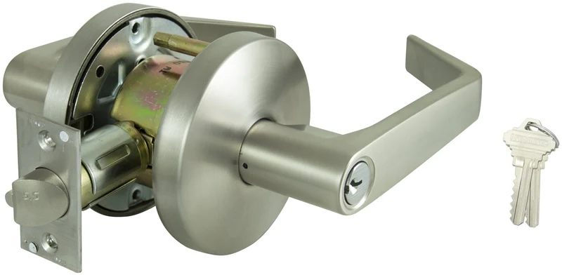 Grade 2 Stainless Steel Keyed Entry Door Lever (SC1, Keyed Different)