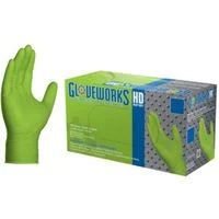 Green Powder-Free Nitrile Gloves 8 mil Medium