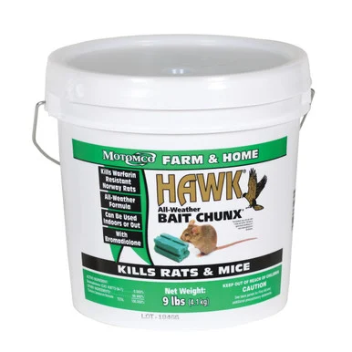 HawkRat and Mouse Bait, 9.062 lb, Pail, Chunx
