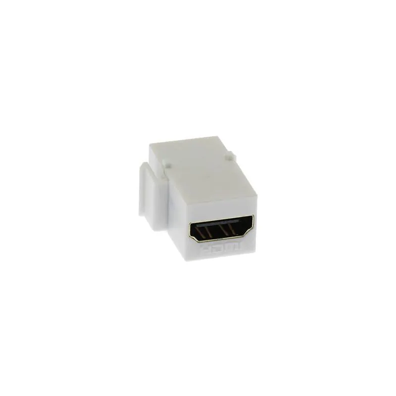 HDMI TO HDMI KEYSTONE COUPLER WHITE INLINE SPLICE