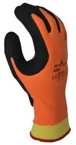 Insulated Water-Repellent Work Gloves, Large, Orange