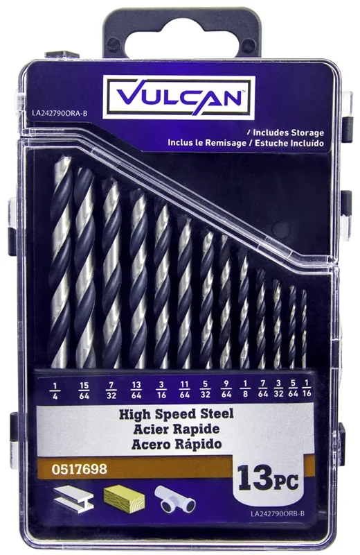 Jobber Length HSS Drill Bit Set 13-Piece 1/16 in to 1/4 in