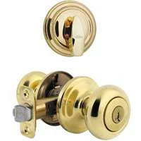 Juno SmartKey Knob and Deadbolt Combo Pack, Polished Brass