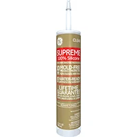 Kitchen & Bath Silicone Adhesive Caulk 10.1 oz Tube, Translucent