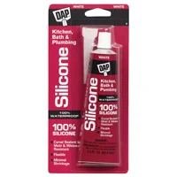 Kitchen & Bath Silicone Sealant White 2.8 oz Squeeze Tube