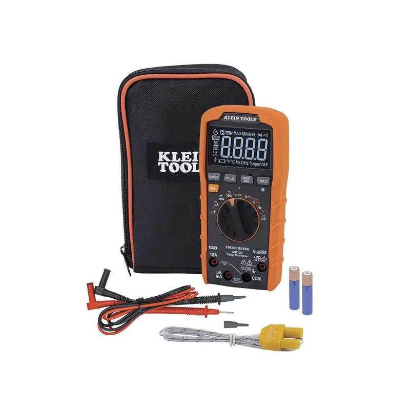 Klein Auto Ranging True RMS Digital Multimeter with Temperature.