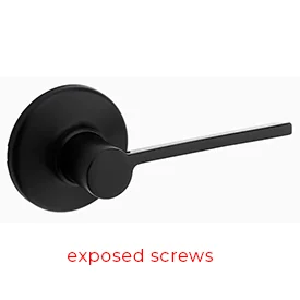 Ladera Passage Lever in Matte Black Finish