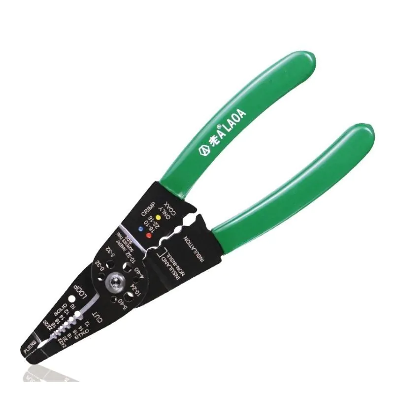 LAOA 8 Inch Multi-function Cable Crimper Crimp Tool Cutter Cutting Wire Stripper