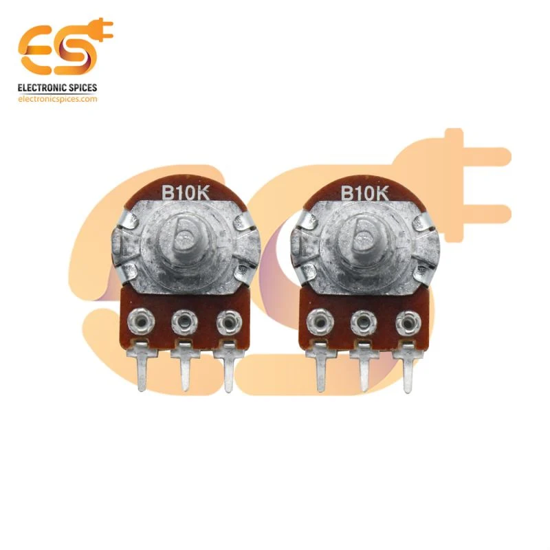10K Rotary potentiometer D shape shaft handle 3 pin pack of 2pcs