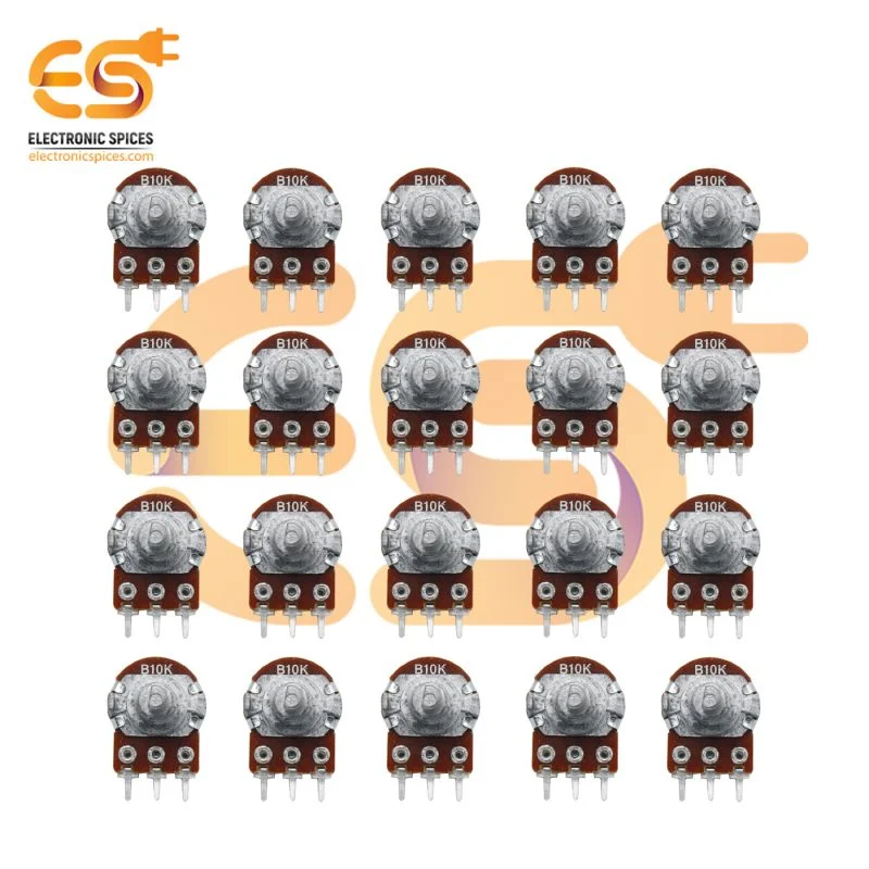 10K Rotary potentiometer D shape shaft handle 3 pins pack of 20pcs