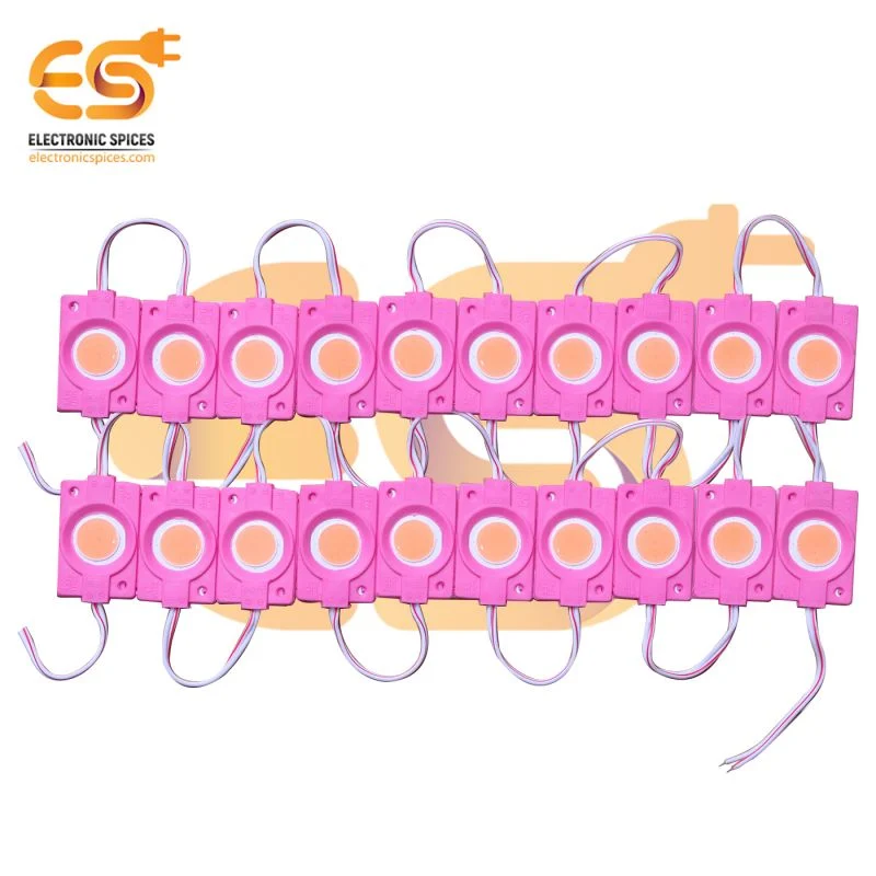 12V 2.4W Bright pink color waterproof LED module pack of 60pcs