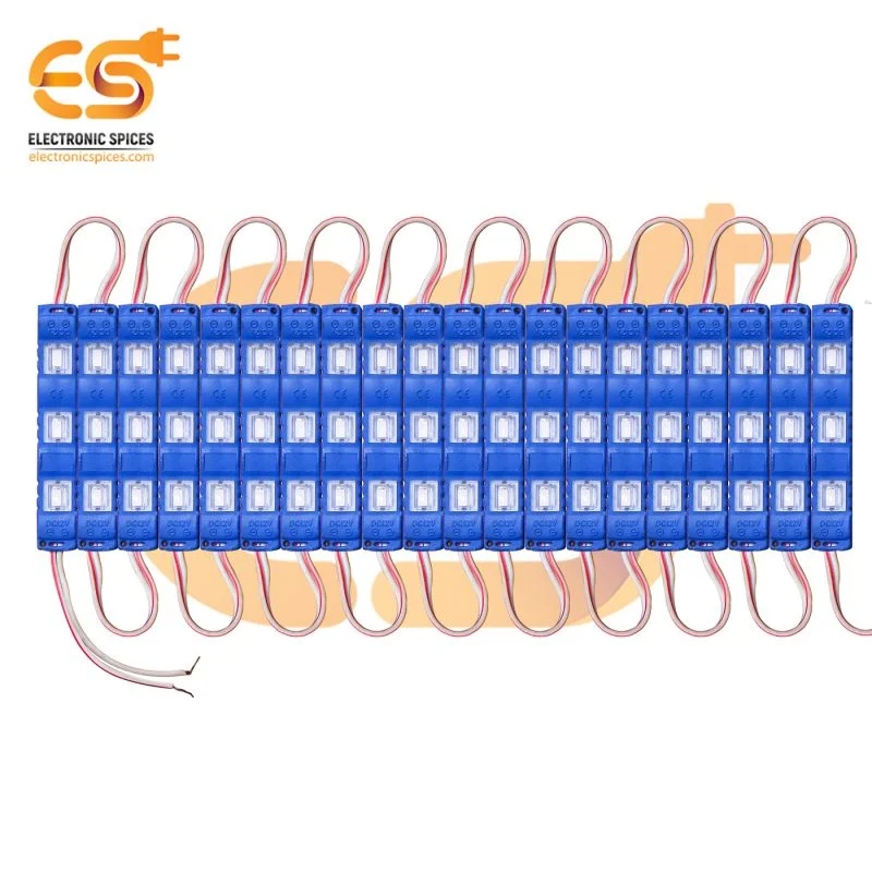 12V 2W Bright Blue color waterproof 5630 3 LED module pack of 60pcs