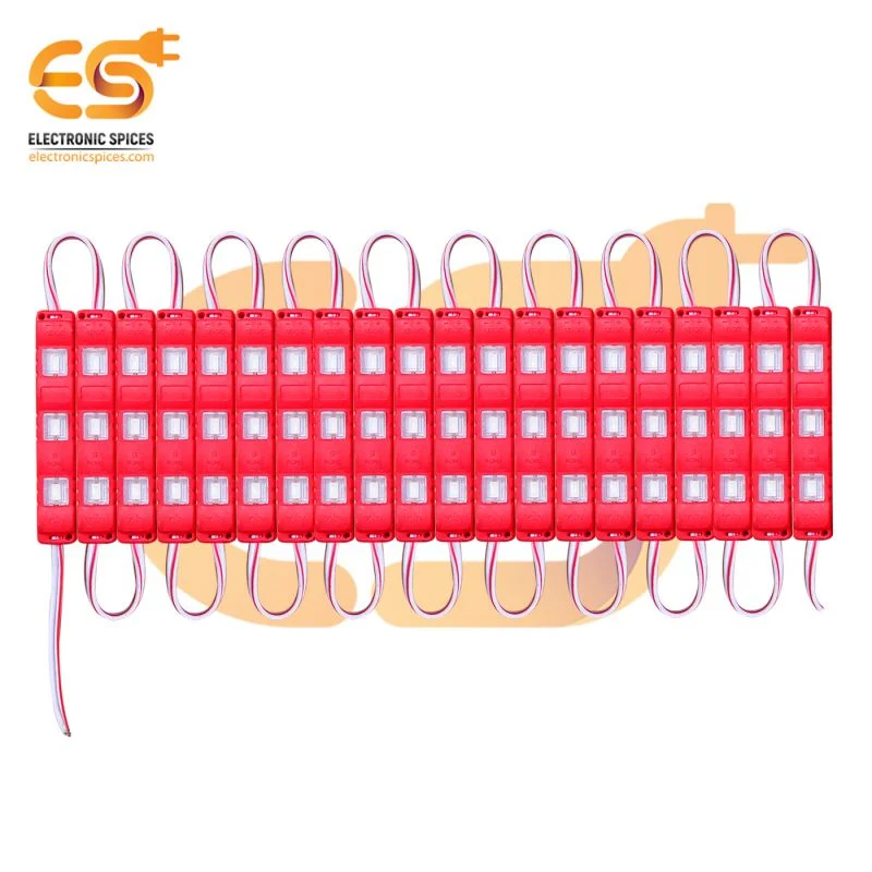 12V 2W Bright red color waterproof 5630 3 LED module pack of 60pcs