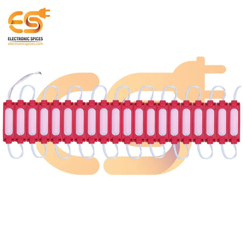 12V 2W Bright red color waterproof LED module pack of 60pcs